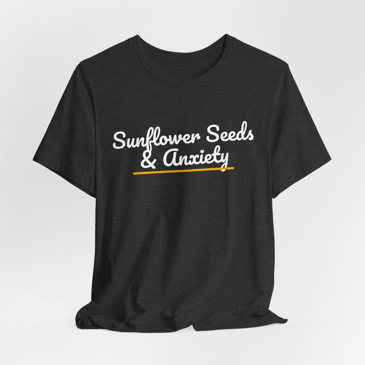 Sunflower Seeds & Anxiety — Baseball T-Shirt