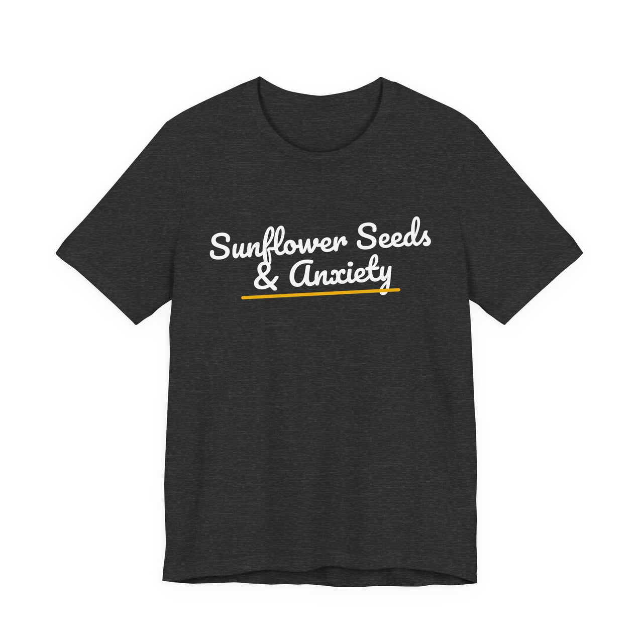 Sunflower Seeds & Anxiety — Baseball T-Shirt