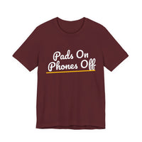 Thumbnail for Pads On Phones Off — Football T-Shirt