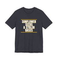 Thumbnail for Sunflower Seeds & Stolen Bases — Baseball T-Shirt