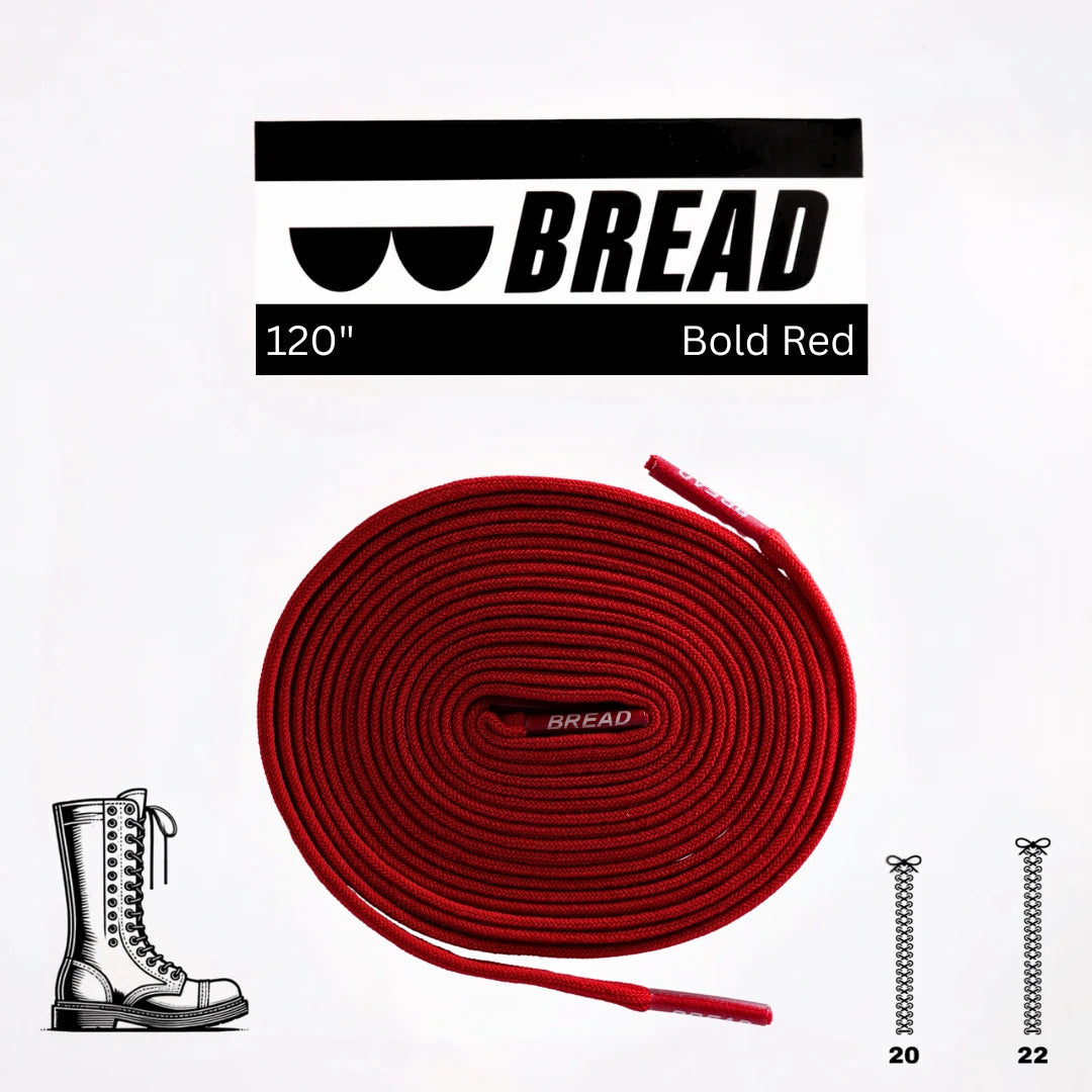 Bread No-Tie Elastic Shoelaces – Bold Red