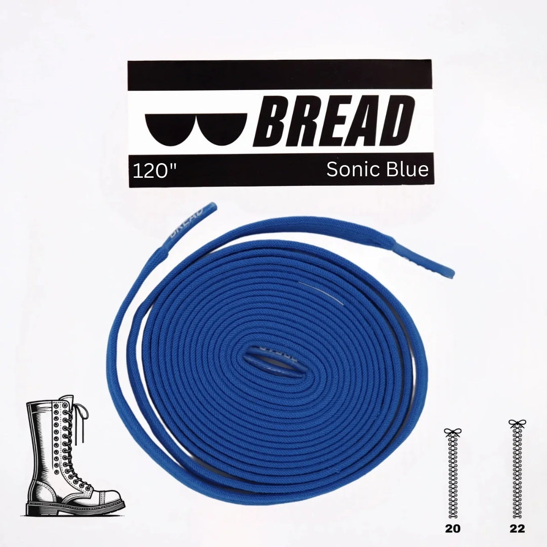 Bread No-Tie Elastic Shoelaces – Sonic Blue