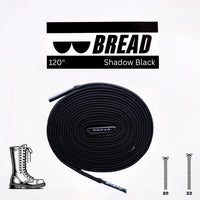 Thumbnail for Bread No-Tie Elastic Shoelaces – Shadow Black