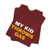 Thumbnail for My Kid Throws Gas — Baseball T-Shirt