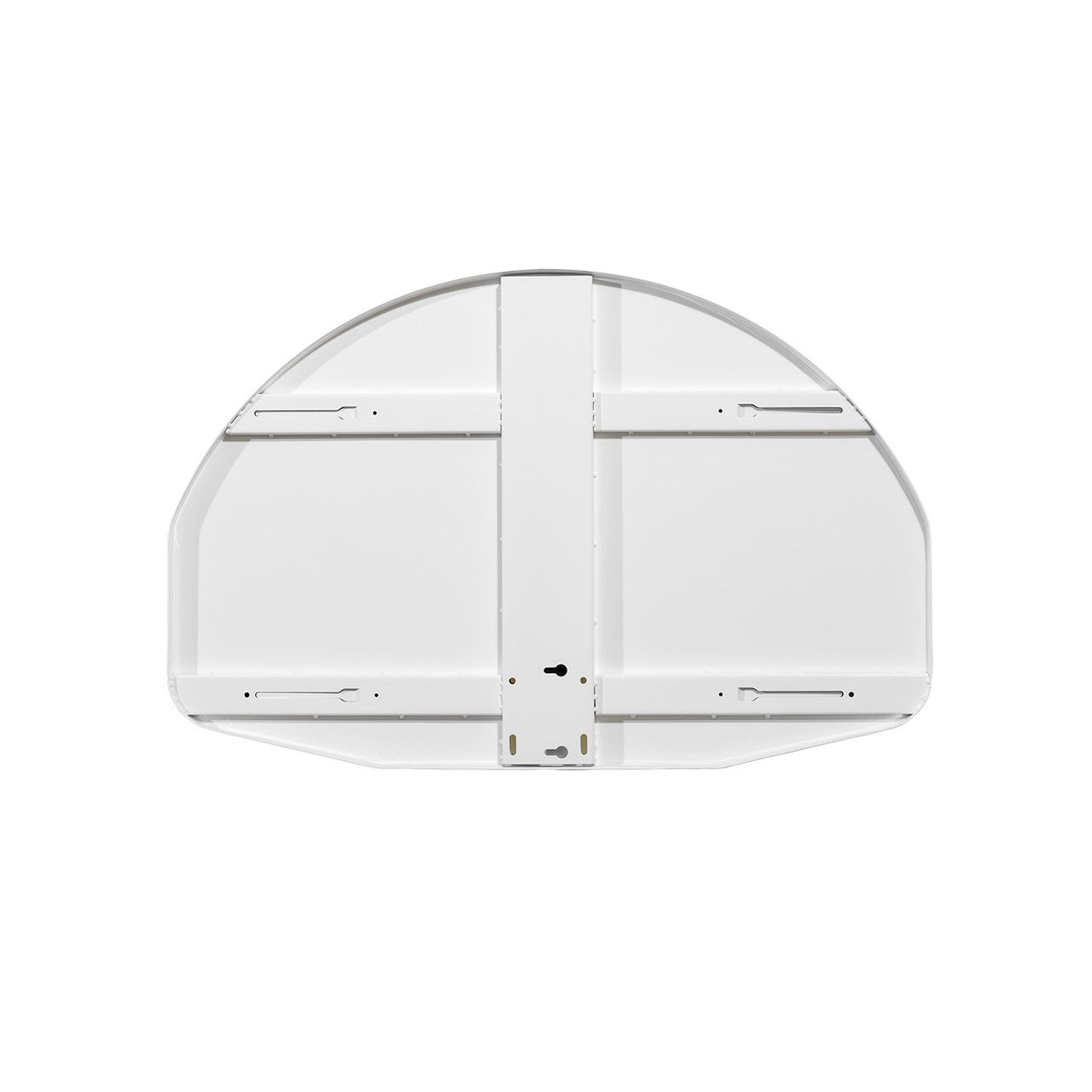 Steel basketball backboard rear view showing the mounting structure — 54"×35-1/2", model 1245