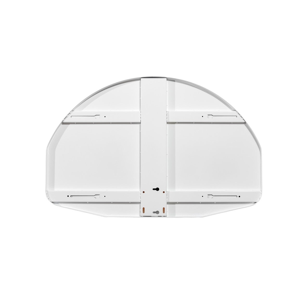 Steel basketball backboard rear view showing the mounting structure — 54"×35", model 1245T