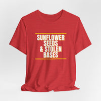Thumbnail for Sunflower Seeds & Stolen Bases — Baseball T-Shirt