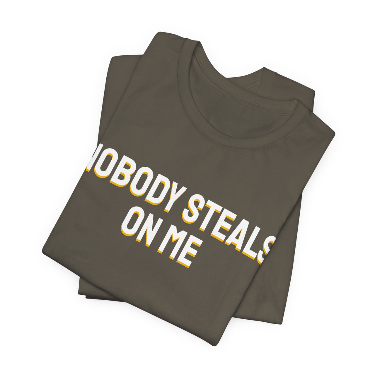 Nobody Steals On Me — Baseball T-Shirt