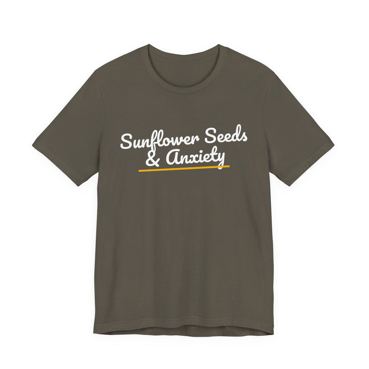 Sunflower Seeds & Anxiety — Baseball T-Shirt