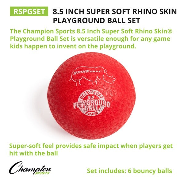 8.5" Soft Rhino Skin Playground Ball Set