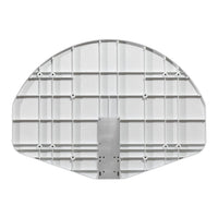 Thumbnail for Back view of the fan-shape fiberglass backboard showing the rib-reinforced structure and center steel mounting plate