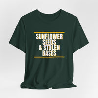 Thumbnail for Sunflower Seeds & Stolen Bases — Baseball T-Shirt