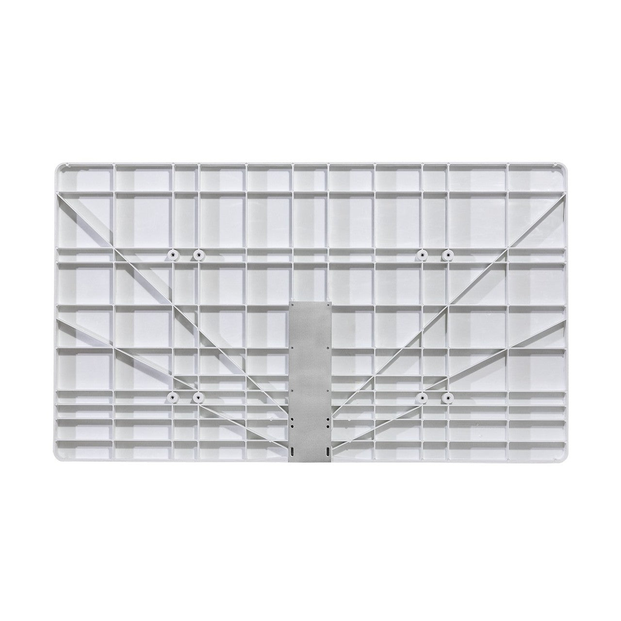 Fiberglass basketball backboard rear view showing the mounting structure — 72"×42", model 1342B