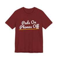 Thumbnail for Pads On Phones Off — Football T-Shirt