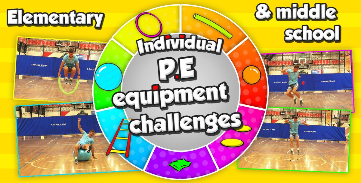 Individual PE equipment challenges to develop sport skills  (+task cards)