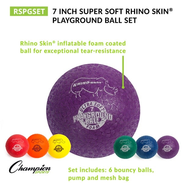 8.5" Soft Rhino Skin Playground Ball Set