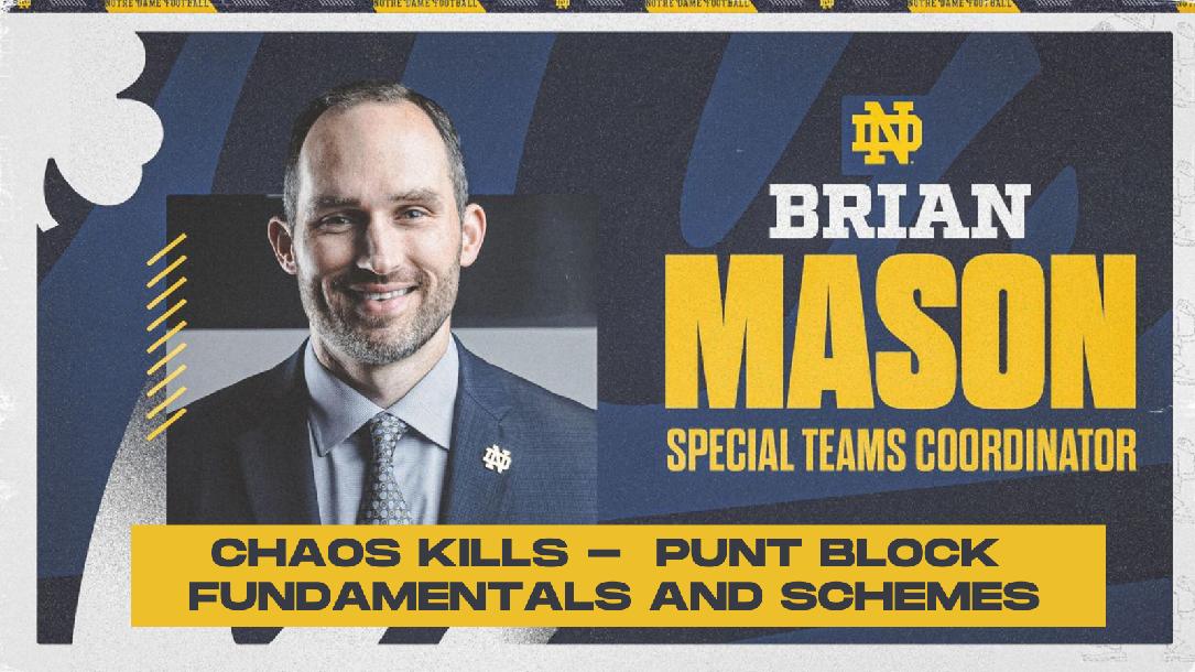 Brian Mason - Chaos Kills - Punt Block Fundamentals and Schemes