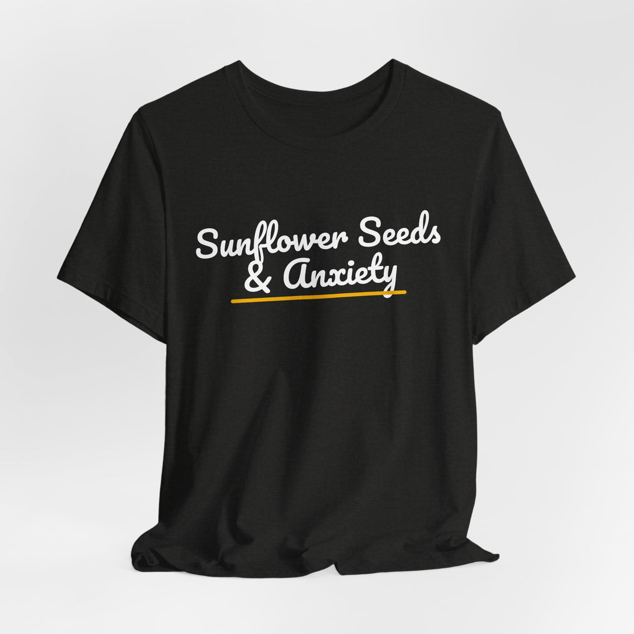 Sunflower Seeds & Anxiety — Baseball T-Shirt