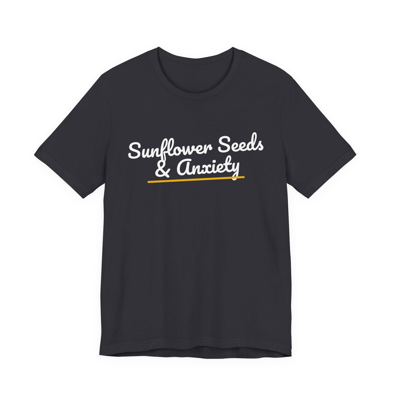 Sunflower Seeds & Anxiety — Baseball T-Shirt
