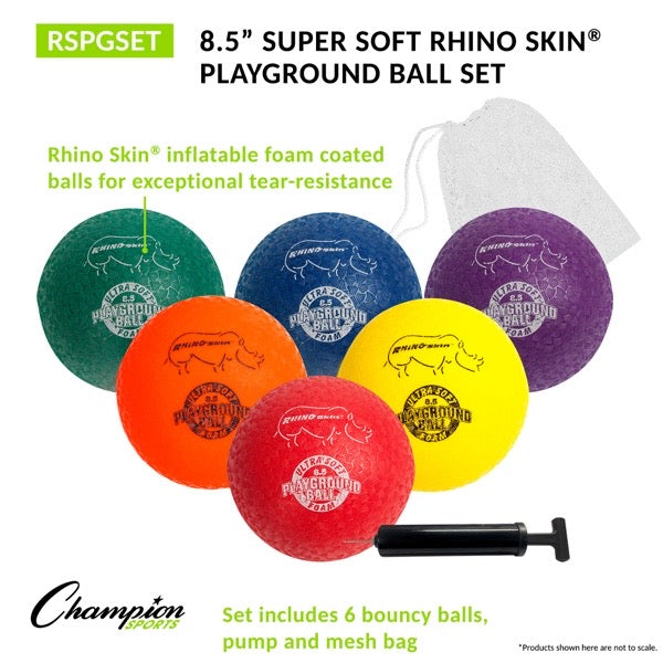 8.5" Soft Rhino Skin Playground Ball Set