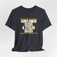 Thumbnail for Sunflower Seeds & Stolen Bases — Baseball T-Shirt
