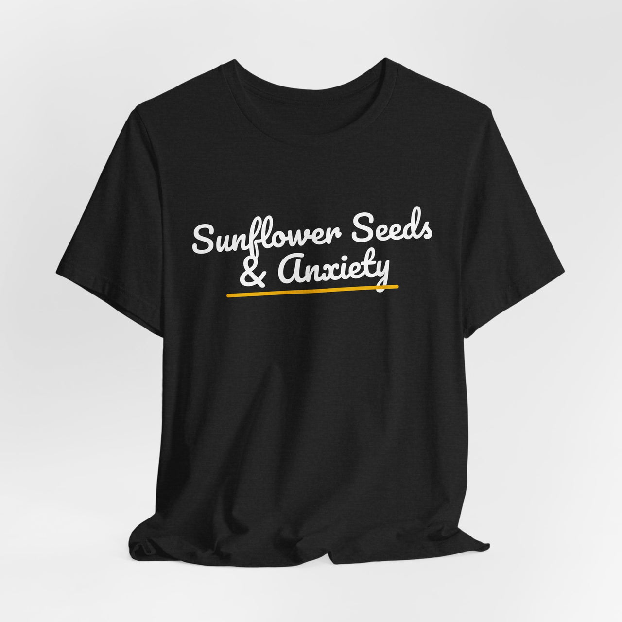 Sunflower Seeds & Anxiety — Baseball T-Shirt