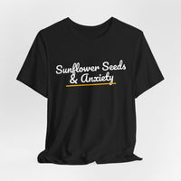 Thumbnail for Sunflower Seeds & Anxiety — Baseball T-Shirt