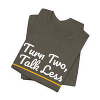 Thumbnail for Turn Two, Talk Less — Baseball T-Shirt