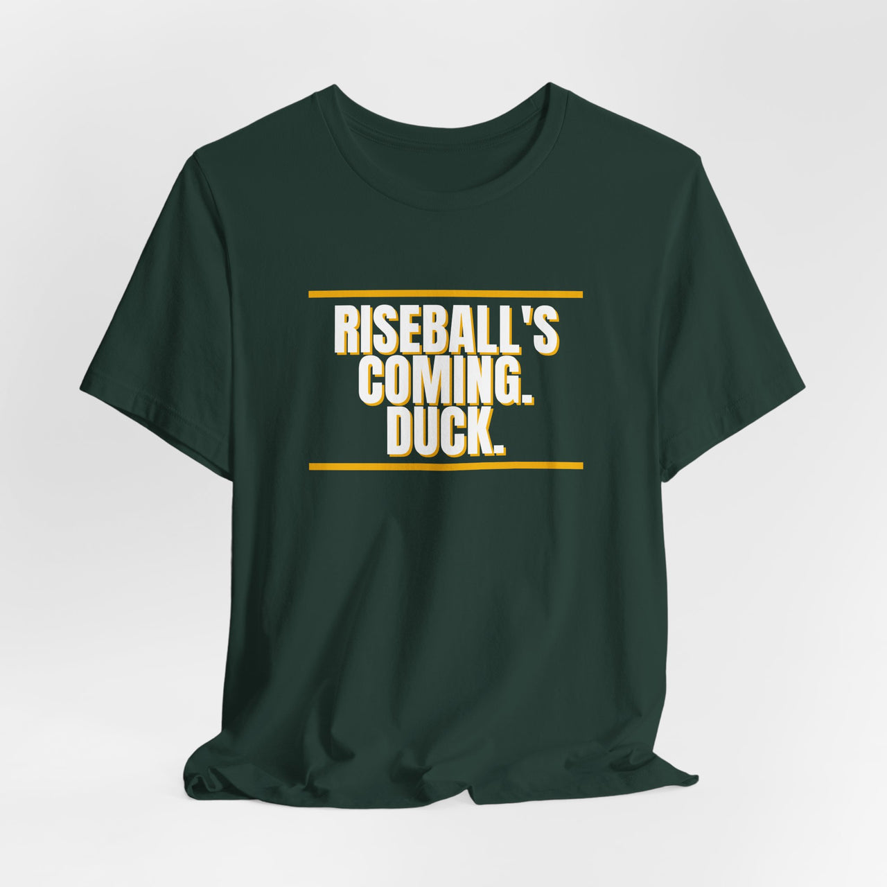 Riseball's Coming. Duck. — Softball T-Shirt