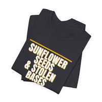 Thumbnail for Sunflower Seeds & Stolen Bases — Baseball T-Shirt