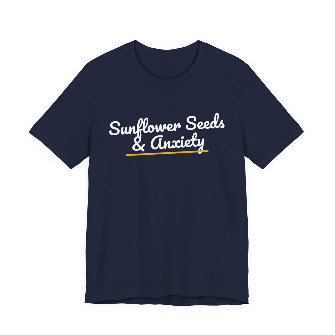 Sunflower Seeds & Anxiety — Baseball T-Shirt