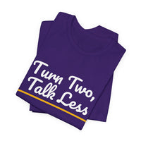 Thumbnail for Turn Two, Talk Less — Baseball T-Shirt