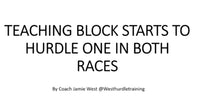 Thumbnail for Teaching the Block Start to Hurdle One in Both Events