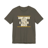 Thumbnail for Sunflower Seeds & Stolen Bases — Baseball T-Shirt