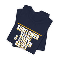 Thumbnail for Sunflower Seeds & Stolen Bases — Baseball T-Shirt
