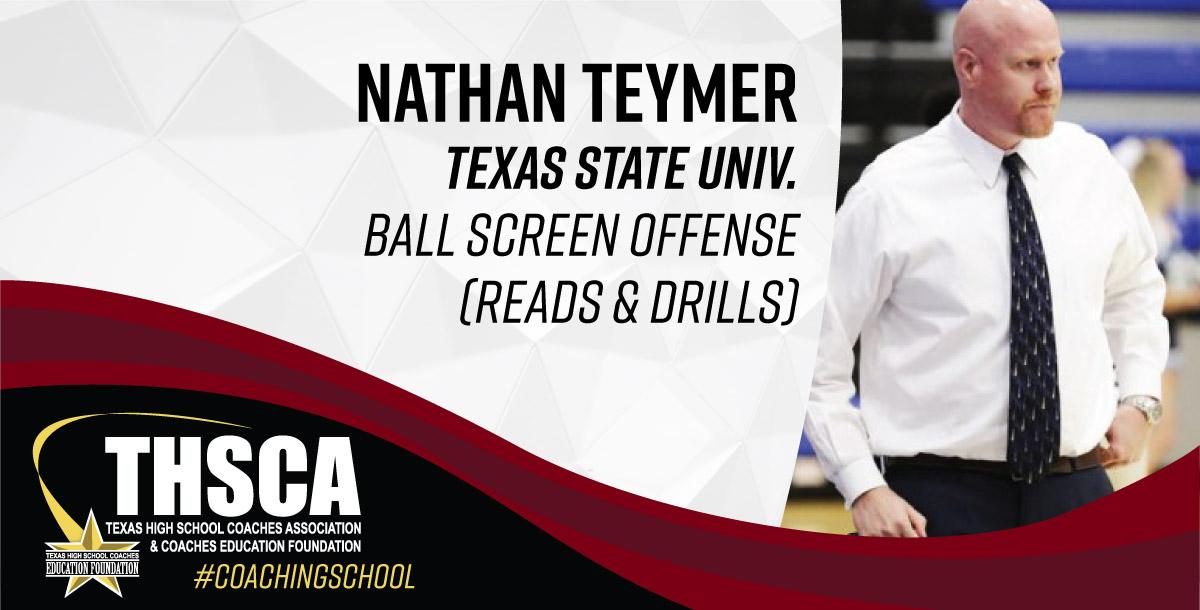 Nathan Teymer - Texas State Univ. - BASKETBALL DEMO - Ball Screen Offense
