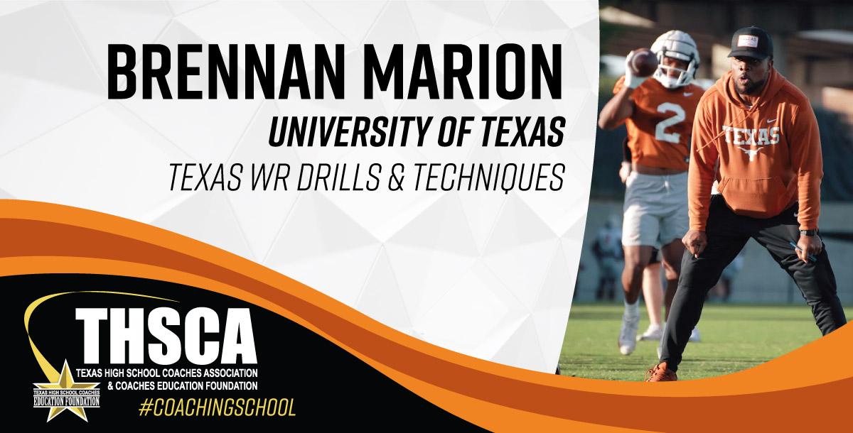 Brennan Marion - Univ. of Texas - LIVE DEMO - Texas WR Drills & Techniques