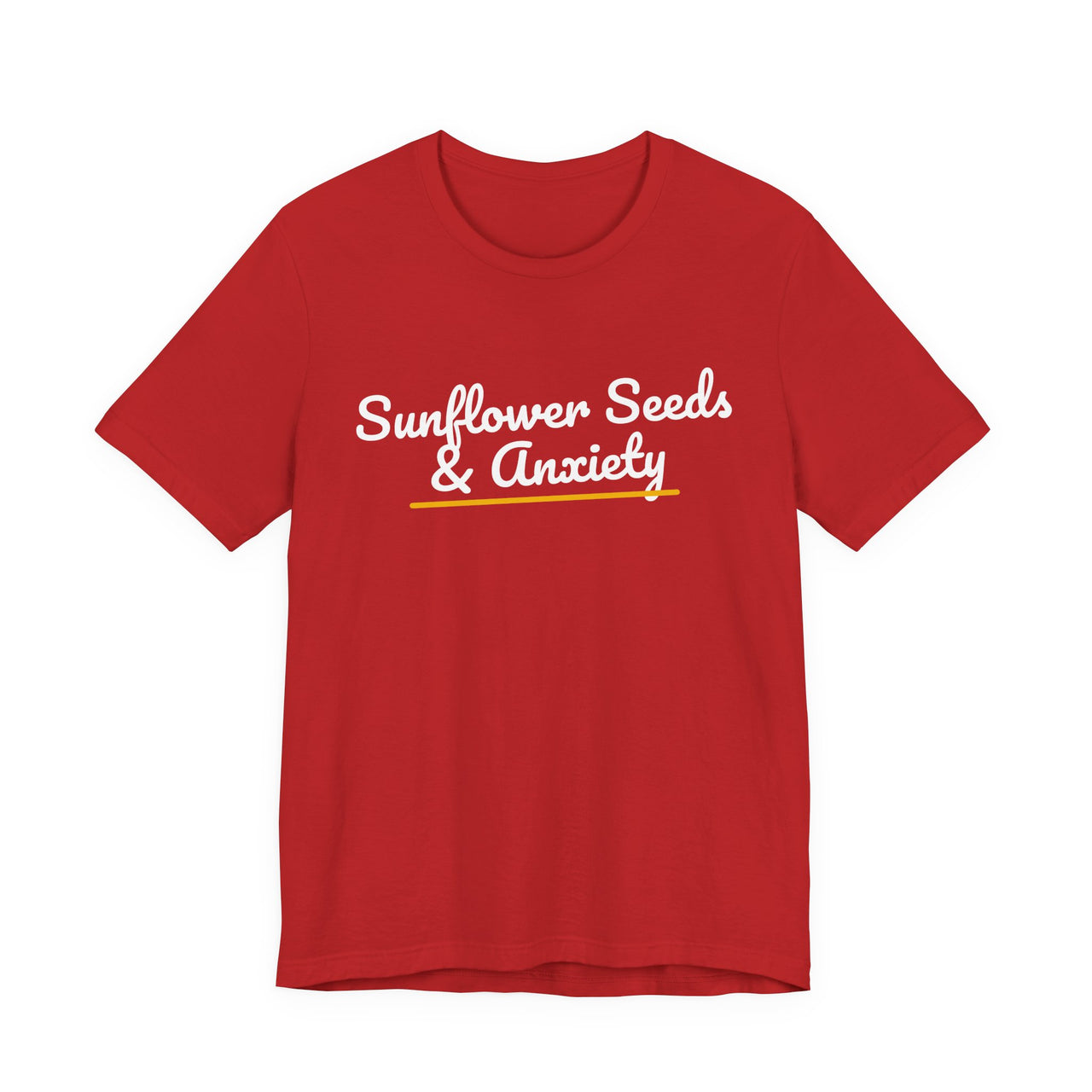 Sunflower Seeds & Anxiety — Baseball T-Shirt