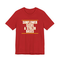 Thumbnail for Sunflower Seeds & Stolen Bases — Baseball T-Shirt