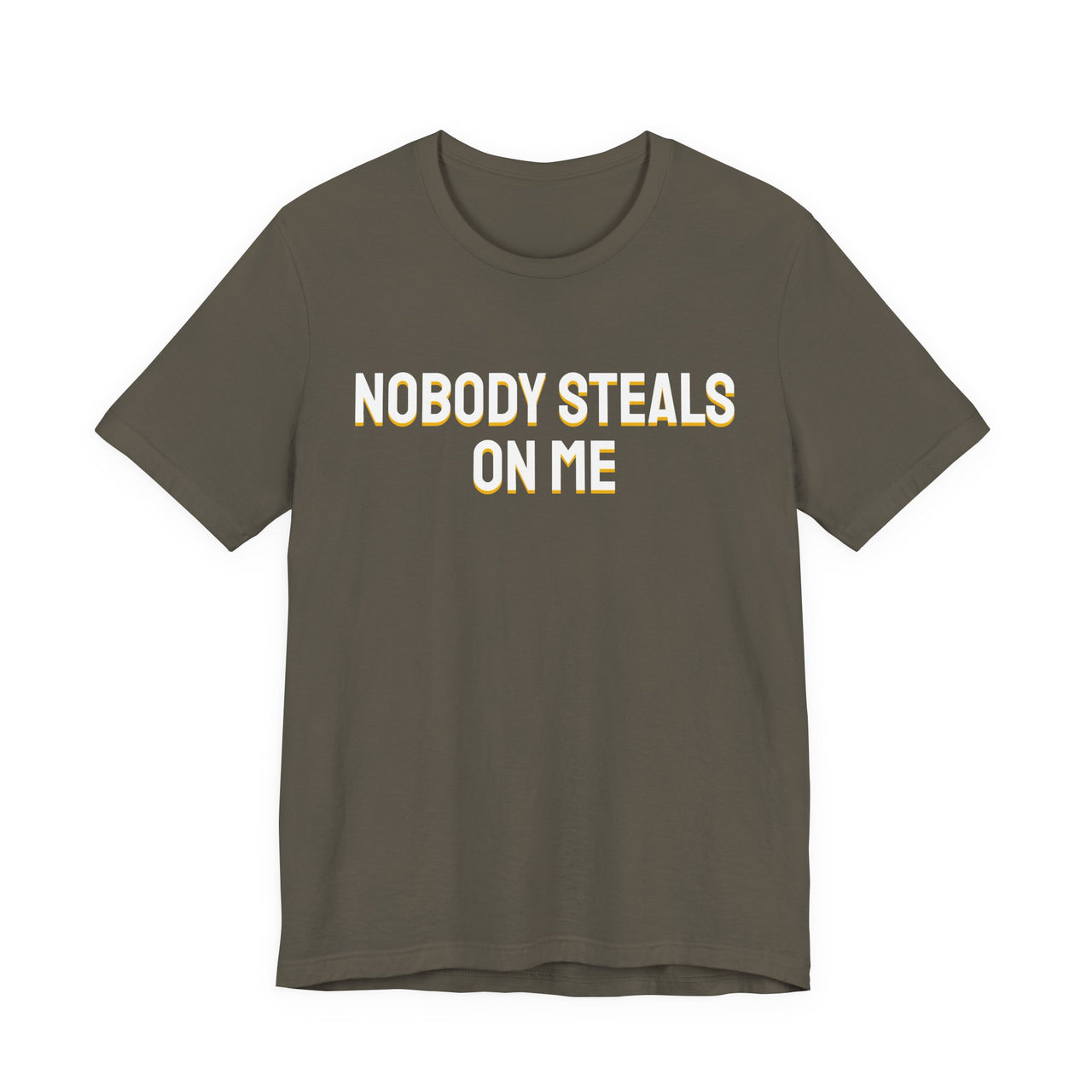 Nobody Steals On Me — Baseball T-Shirt