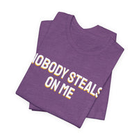 Thumbnail for Nobody Steals On Me — Baseball T-Shirt