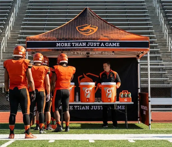 Durable 10' x 15' custom outdoor event tent with full-color branding