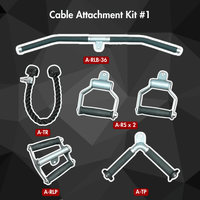 Thumbnail for Base Cable Attachment Kit - Cable attachment kit #1 - Muscle D Fitness - Triceps Rope, Lat Bar, Triceps Press-Down, Single Handles