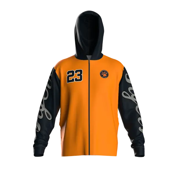 Full Zip Long Sleeve Batting Practice Jacket With Hood
