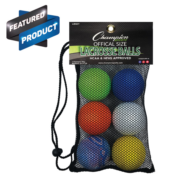 LACROSSE BALLS, 6 COLOR SET