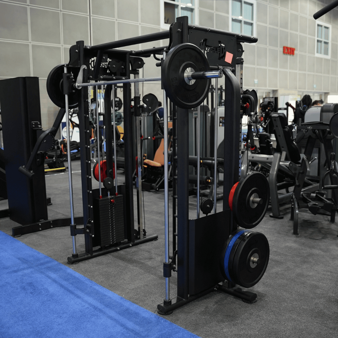 Megatron Dual Adjustable Pulley / Smith Combo - Muscle D Fitness - Selectorized Weight Adjustment - Functional Pull-Up Bar - Dual Station