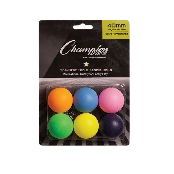 1-Star Table Tennis balls, 6 pack