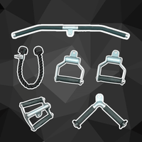 Thumbnail for Base Cable Attachment Kit - Cable attachment kit #1 - Muscle D Fitness - Triceps Rope, Lat Bar, Triceps Press-Down, Single Handles