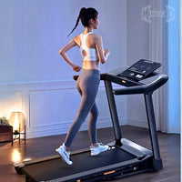 Thumbnail for Light Commercial Folding Treadmill - Muscle D Fitness - LED Display - Heart Rate Monitor - Safety Clip