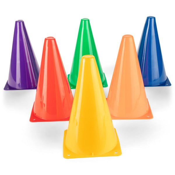 9"H High Visibility Plastic Cone Set